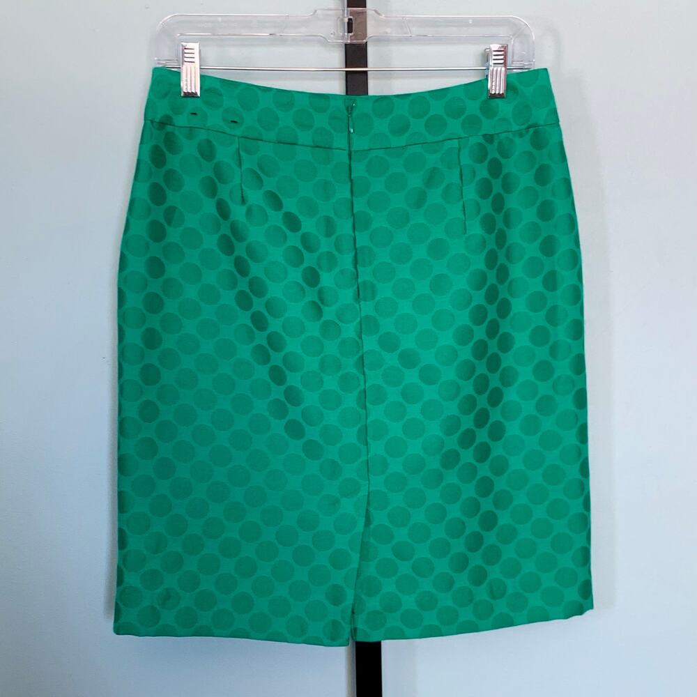 Banana Republic Factory Green Polka Dot Pencil Skirt Size 4 - Picture 8 of 10